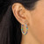Round Multicolor Crystal Inside-Out Hoop Earrings in Yellow Goldtone