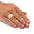 Men's Gold-Plated American Eagle Coin Replica Nugget-Style Ring