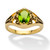 Oval-Cut Simulated Birthstone Filigree Ring in Antiqued Gold-Plated