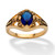 Oval-Cut Simulated Birthstone Filigree Ring in Antiqued Gold-Plated