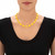 Yellow Mod-Style Lucite Cabochon Strand Necklace 28" BONUS: Buy One Necklace, Get the Beaded Necklace FREE! SIlvertone 18"-21"