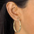 Cubic Zirconia 6-Pair Set of Round Stud and Hammered Hoop Earrings 5.88 TCW in Tri-Tone 2"
