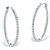 Diamond Fascination Bernish-Set Inside-Out Hoop Earrings in Platinum-plated Sterling Silver  (1 1/4")