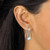 8 TCW Round Cubic Zirconia Two-Pair Set of Split-Hoop Earrings Set in Silvertone and Gold-Plated (3/4")