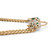 Pave Crystal and Simulated Emerald 3-Piece Necklace, Earrings and Bangle Leopard Set 2.72 TCW in Goldtone