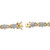 Diamond Accent Pave-Style "X and O" Tennis Bracelet Yellow Gold-Plated 7.5"