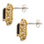 10.31 TCW Emerald-Cut Genuine Smoky Topaz and CZ Accent Halo Earrings Gold-Plated