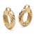 Twist Hoop Earrings Goldtone (1 1/2")