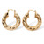 Twist Hoop Earrings Goldtone (1 1/2")