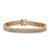 Diamond Accent S-Link Tennis Bracelet 18k Gold-Plated 8"