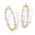 7.20 TCW Round Cubic Zirconia Gold-Plated Garland Hoop Earrings (1 3/4")