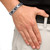 Men's Crystal Accent Bar-Link Bracelet in Black Ion-Plated Stainless Steel