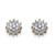 Diamond Accent Starburst Stud Earrings in Solid 10k Yellow Gold