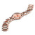 Vernier Curb-Link Watch Rose Gold-Plated Adjustable 7.5"-9.5"