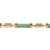 Genuine Green Jade and Peridot Link Bracelet 2.4 TCW in 14k Gold over .925 Sterling Silver 8"