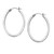 Diamond Fascination Oval Hoop Earrings in Platinum-plated Sterling Silver (1 1/2")