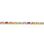 11.89 TCW Oval-Cut Genuine Multi-Gemstones 10k Yellow Gold Tennis Bracelet 7 1/4"