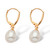 Cultured Freshwater Pearl Teardrop Earrings in 14k Yellow Gold