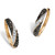 Black and White Diamond Accent 18k Gold over Sterling Silver Hoop Earrings (2/3")