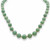 Genuine Green Jade Beaded 10k Yellow Gold Graduated Necklace 18"