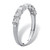 Princess-Cut Cubic Zirconia Single Row Channel-Set Ring 1.12 TCW in Platinum-plated Sterling Silver