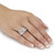 Round and Emerald-Cut Cubic Zirconia 2-Piece Bridal Ring Set 3.80 TCW  Platinum-plated Sterling Silver
