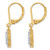 Pave Diamond Accent Cluster Drop Earrings 18k Gold-Plated