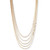 Multi-Strand Cobra-Link Waterfall Necklace in Yellow Goldtone 30"