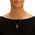 Simulated Birthstone Cross Pendant (24mm) Necklace in Yellow Goldtone