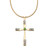 Simulated Birthstone Cross Pendant (24mm) Necklace in Yellow Goldtone
