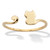 Stackable Cat Ring Adjustable 14K Solid Yellow Gold