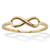 Stackable Infinity Ring Band Solid 10K Yellow Gold