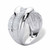 Round Diamond  Crossover Ring 1/2 TCW in Platinum Plated Sterling Silver