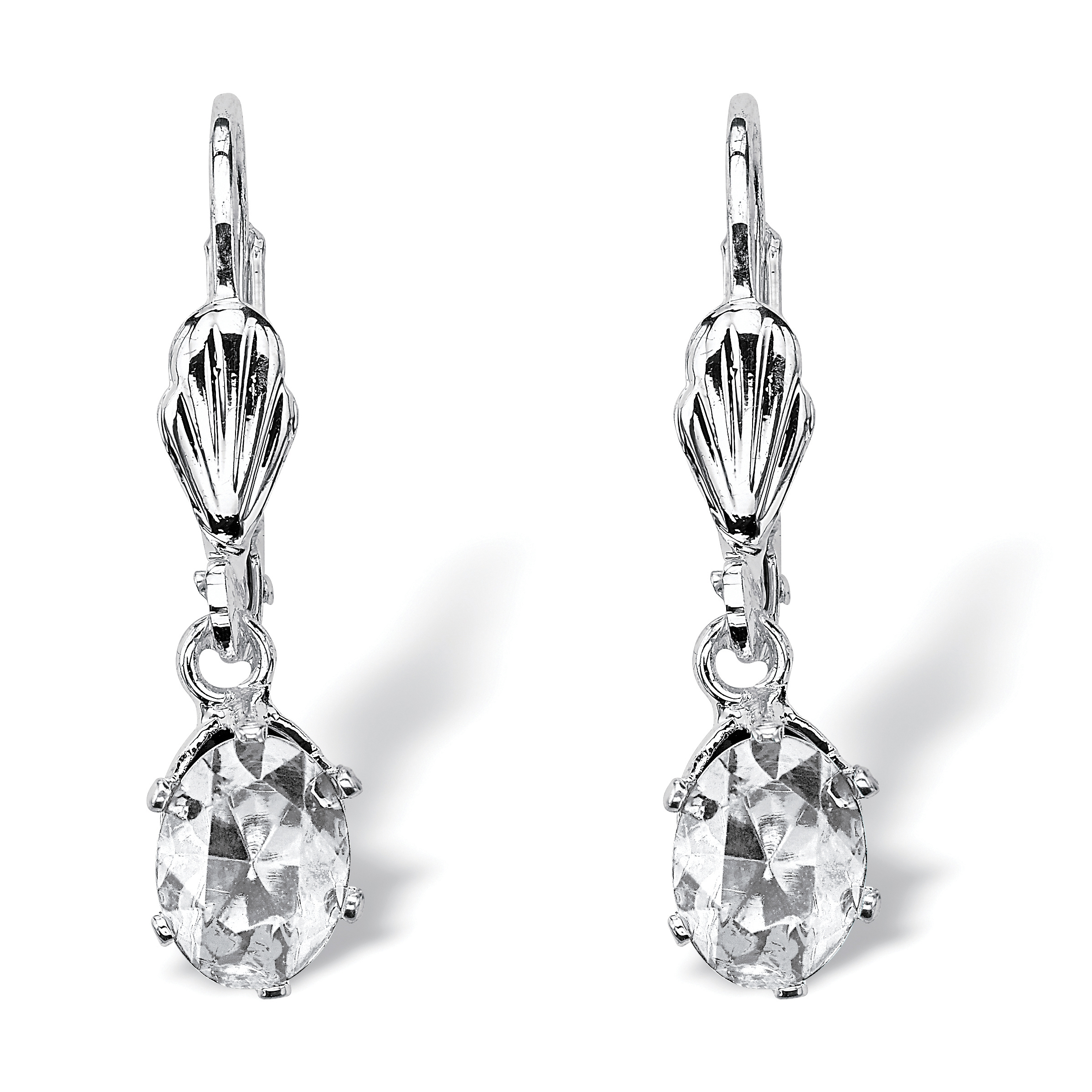 Round Simulated Birthstone Inside-Out Hoop Earrings in Silvertone 1.25"