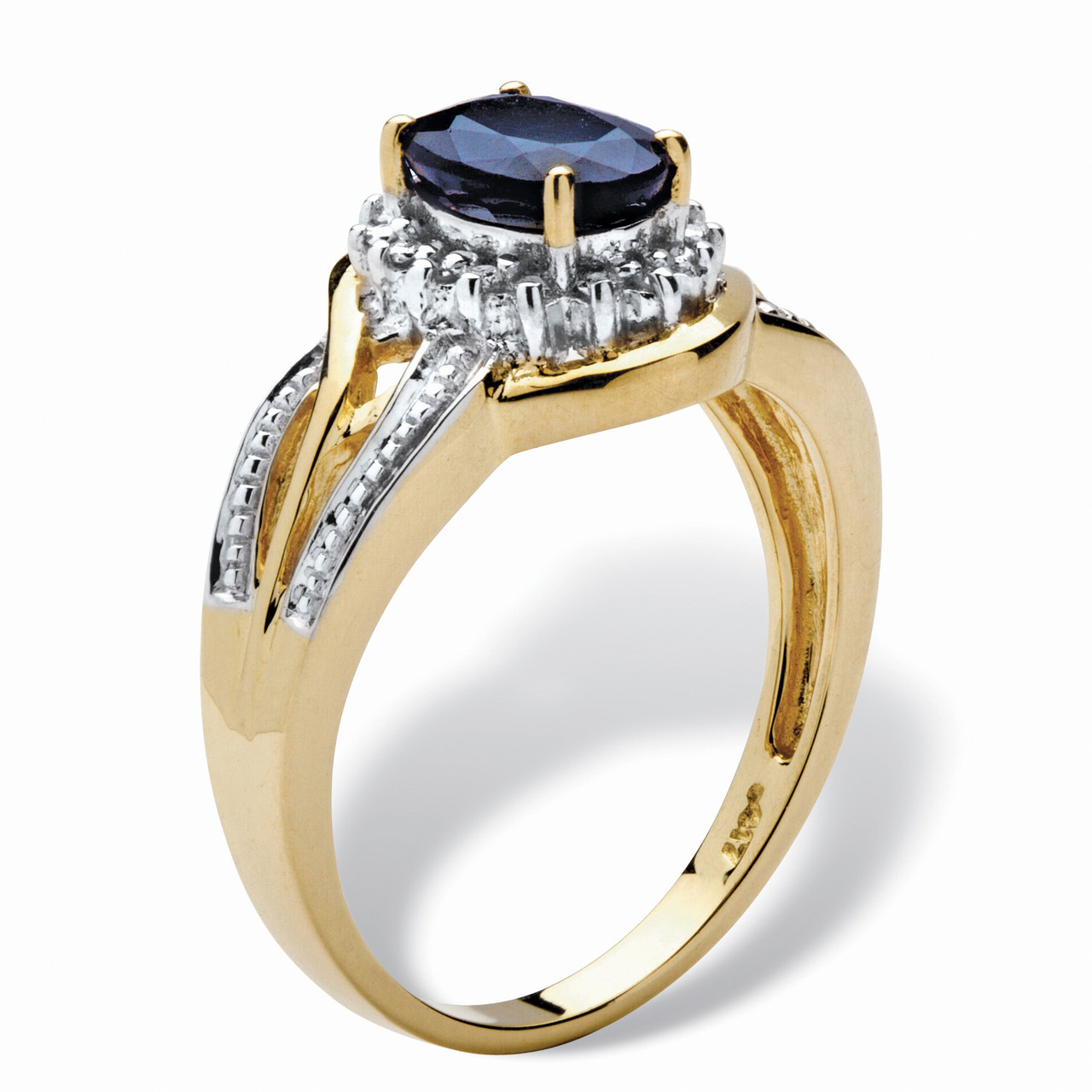 Diamond Accent Braided Crossover Ring in Solid 10k Yellow Gold