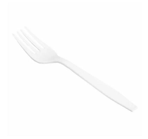 Extra Heavy Plastic White Forks 100 Ct. - 10/Case