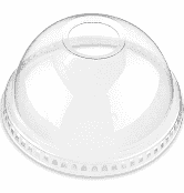 Dart 12-24 oz. Clear Plastic Dome Lid - 1000/Case