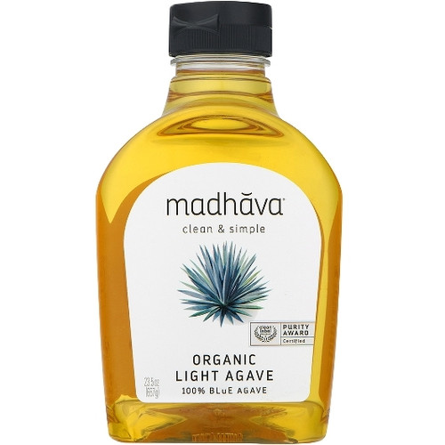 Madhava 23.5 oz. Organic Light Agave Nectar - 6/Case