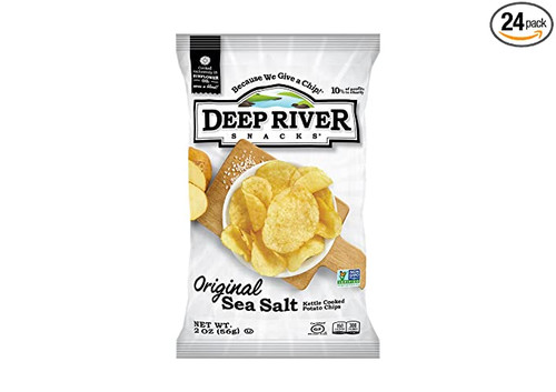 Deep River Snacks 2 oz. Original Sea Salt Kettle Cooked Potato Chips - 24/Case