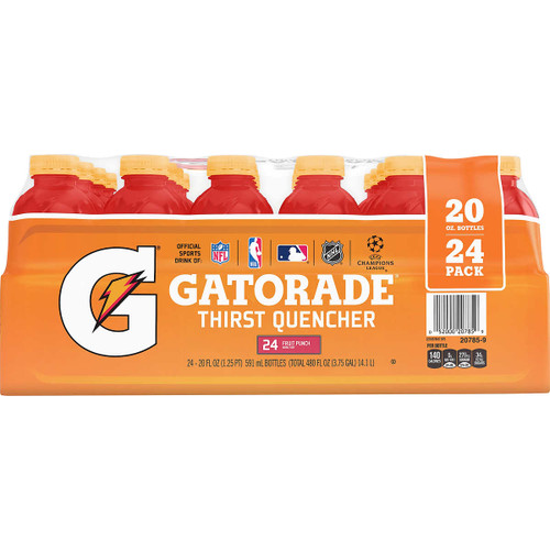 Gatorade 20 oz. Thirst Quencher Fruit Punch- 24/Case
