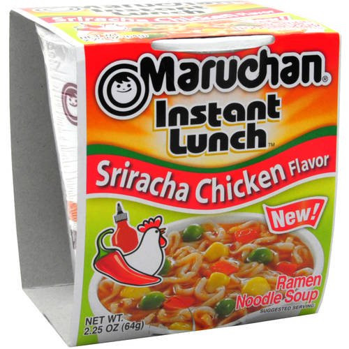 Maruchan Instant Lunch 2.5 oz. Sriracha Chicken Flavored Ramen Noodle Soup - 12/Case