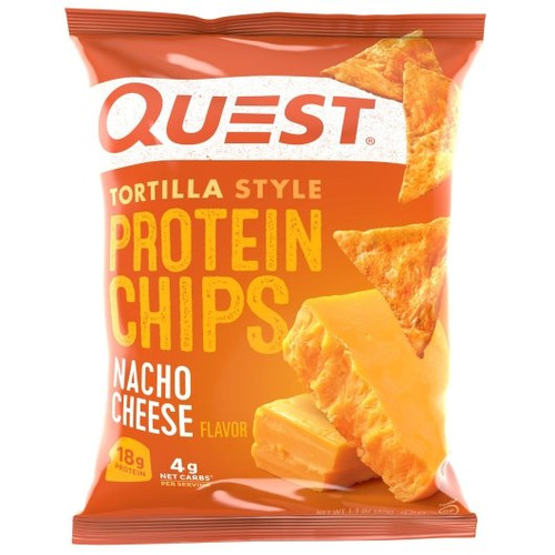 Quest 1.1 oz. Nacho Cheese Tortilla Style Protein Chips - 8/Case