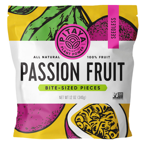 Pitaya Plus 12 oz. Frozen Passion Fruit Chunks - 8/Case