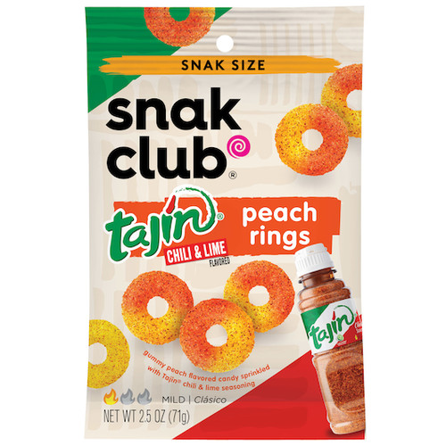 Snak Club 5 oz. Tajin Peach Rings - 6/Case