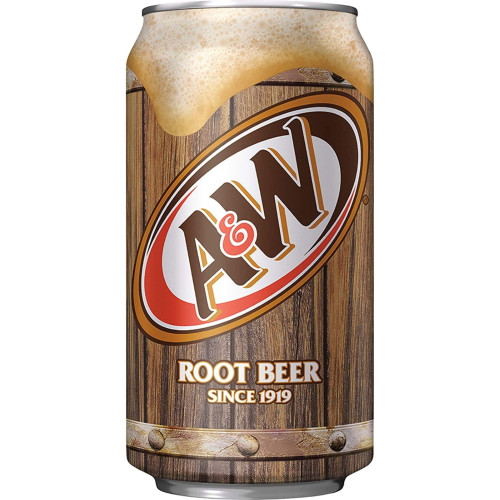 A&W 12 oz. Rootbeer Soda Cans - 36/Case