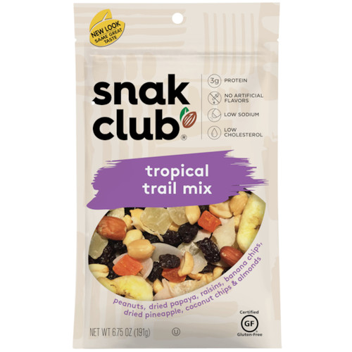 Snak Club 6.75 oz. Tropical Trail Mix - 6/Case
