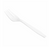 Extra Heavy Plastic White Forks 100 Ct. - 10/Case
