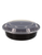 TD 32 oz. 7" Black Base with Clear Lid Round To-Go Containers F7032 - 150/Case