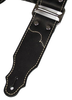 Franklin Straps Glove Leather & Chrome Guitar Strap - Black