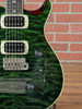 PRS SE Custom 24 Quilt Electric Guitar - Teal Black (Black Back)